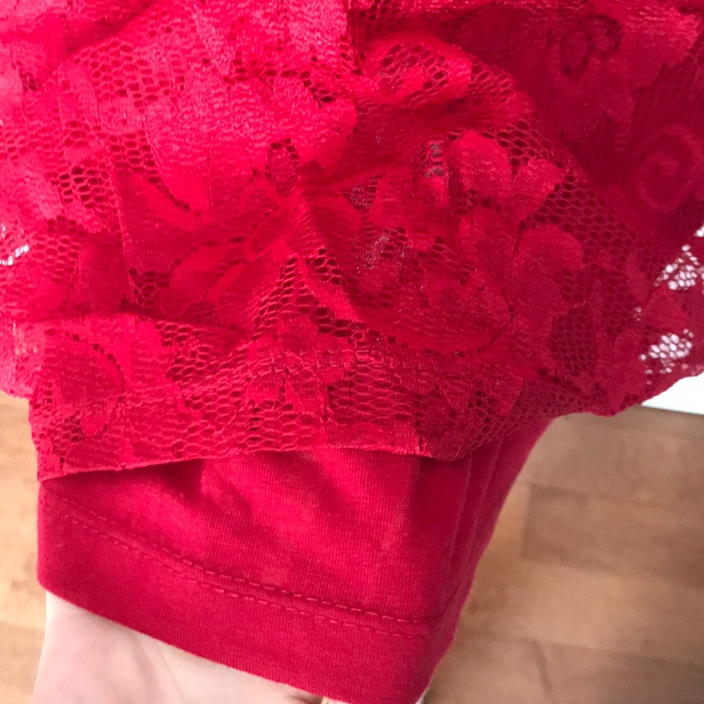 Lace Red Dress - Picture 3 of 4
